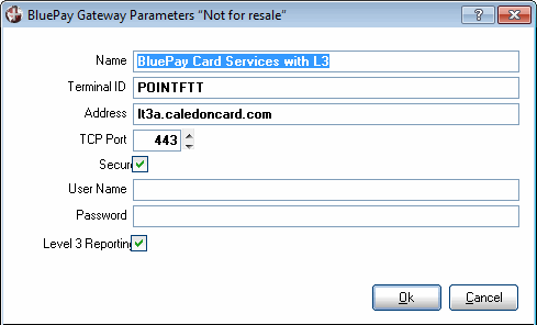 BluePay Gateway Parameters
