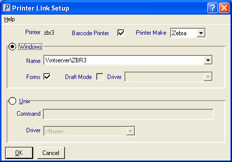 Printer Link Setup