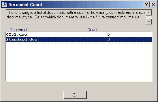 Document Count (CT52)