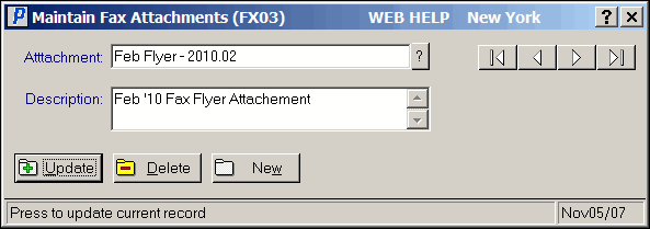 Maintain Fax Attachments 