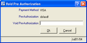 Void Pre-Authorization