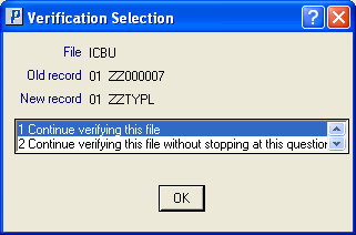 RM82 Verification Selection