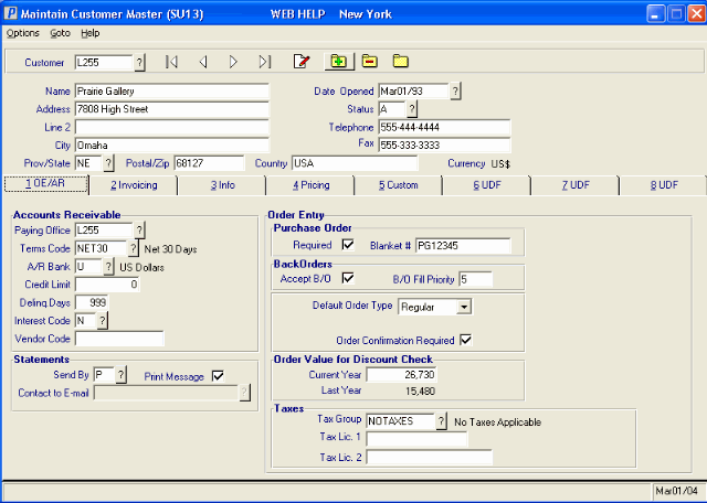 Maintain Customer Master (SU13/OEAR)