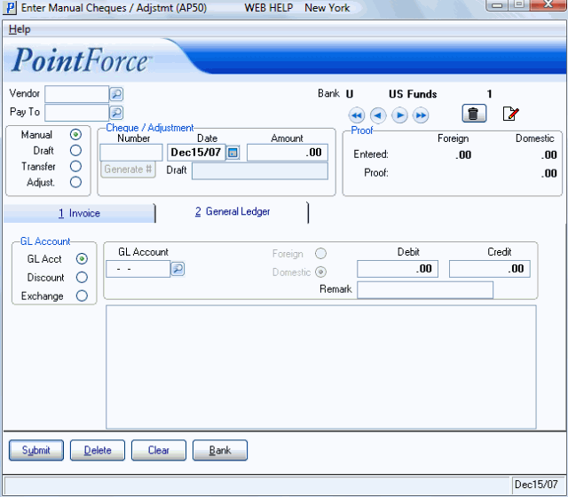 AP50/General Ledger