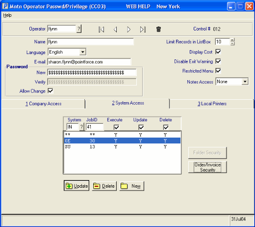 System Access