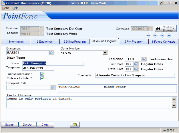 CT30/Service Program folder