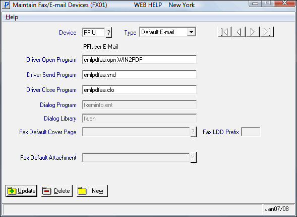 Example of FX01 E-mail