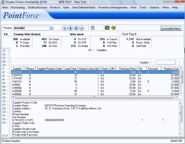 C4 - Supplier Information