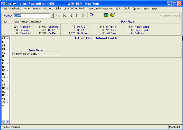 User Defined Fields