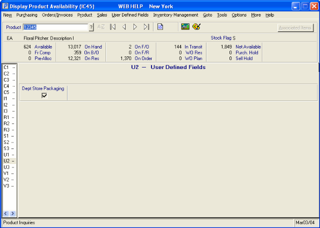 User Defined Fields