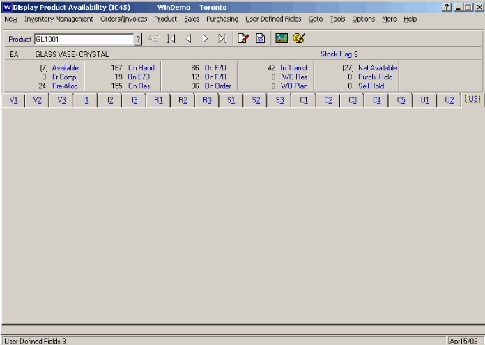 User Defined Fields