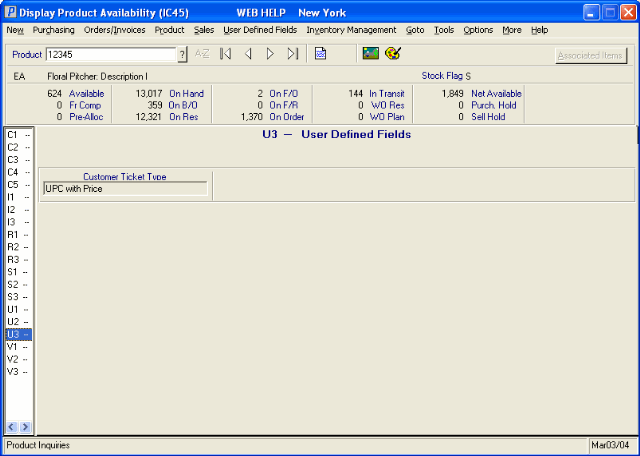 User Defined Fields