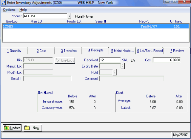 IC50 Receipts Folder