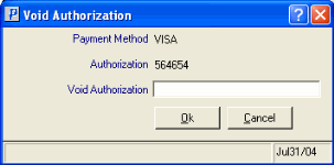 Void Authorization