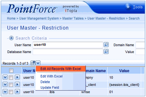 Excel Restriction 1