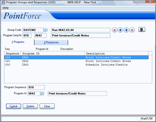 Program Groups and Responses/Programs 