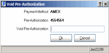 Void Pre-Authorization