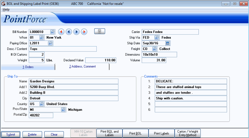 OE36/Address folder