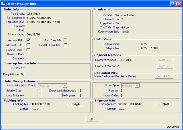 OE45 More Header Info