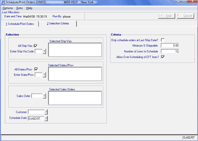 Selection Criteria(OM33)