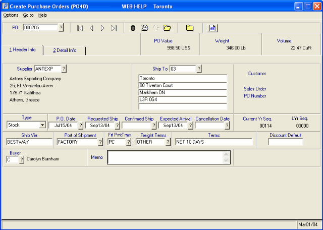 Create Purchase Orders