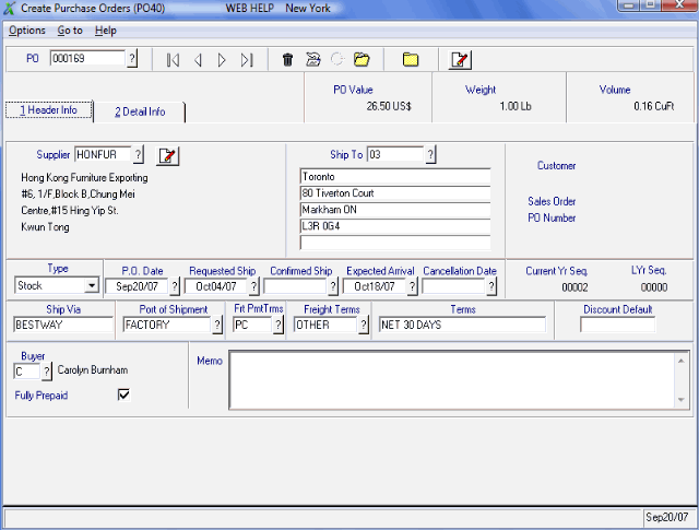 Create Purchase Orders