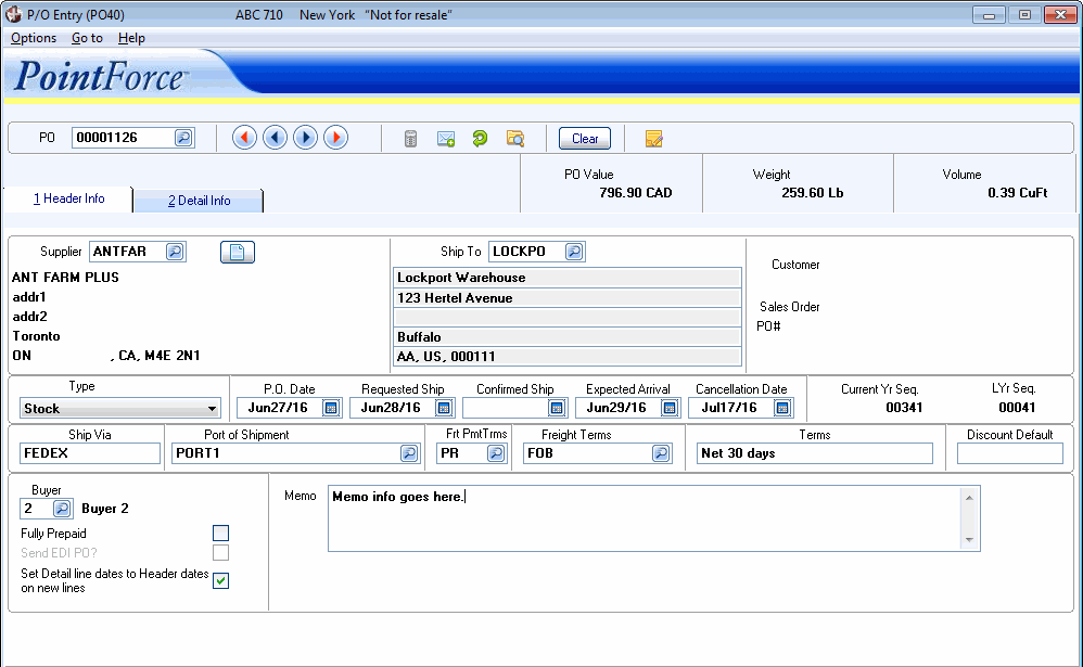 Create purchase Orders