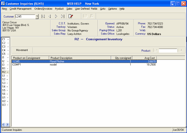 R2 - Consignment Inventory