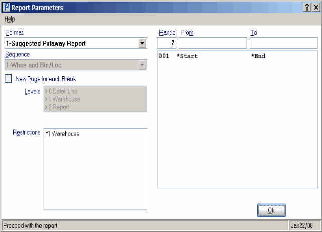 Suggested Putaway and Replenishment (WH81)